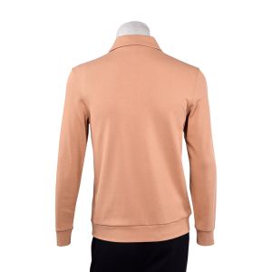 Embroidery Plain Work Golf Unisex Polo Shirts with Stand Collar Long Sleeve