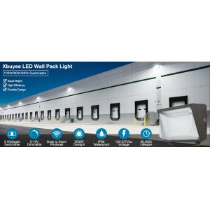 IP65 Waterproof LED Wall Pack Light 30W-150W Adjustable 3000K-5000K