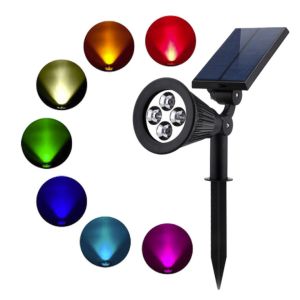 Aluminum Led RGB Solar Spotlight IP65 DC 24V Remote Control