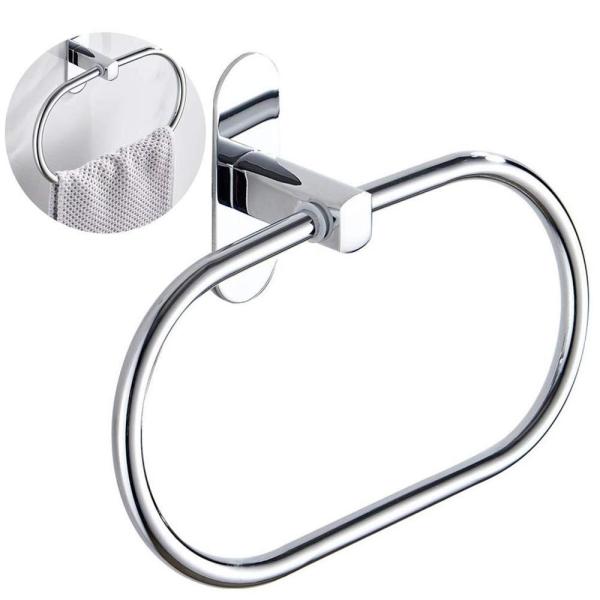 Buy Simple Style Bathroom Hardware Accessories Bath Towel Ring Holder Household at wholesale prices