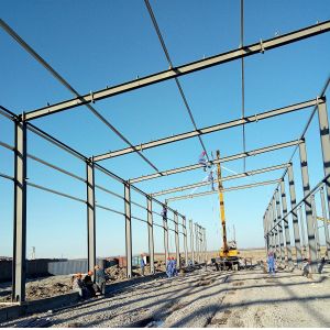 Modern Prefabricated Steel Frame Building For Industrial Warehouse Use
