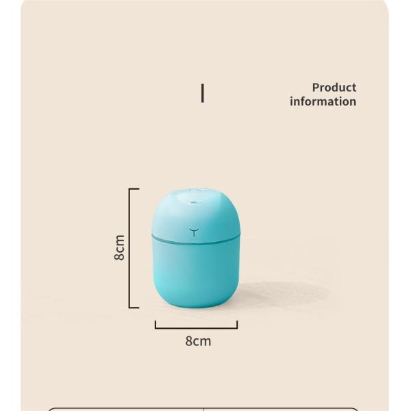 USB RGB Light Mini Car Water Drop Desktop Aromatherapy Air Humidifier for Household