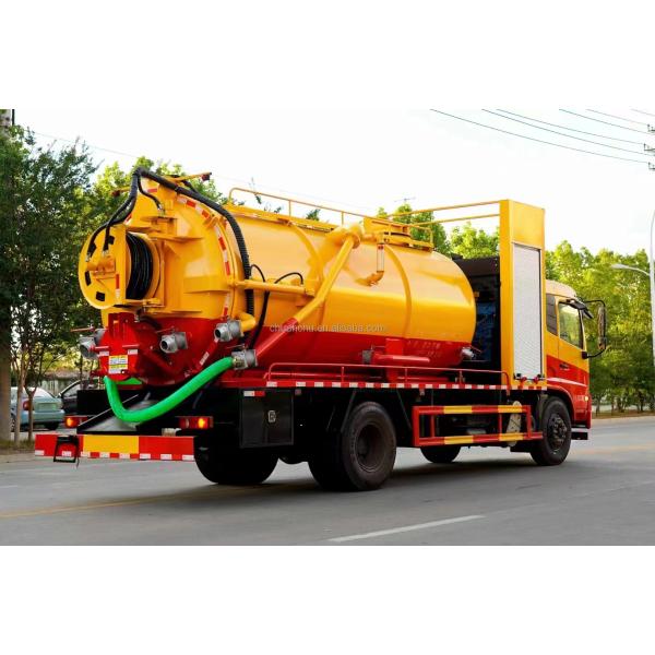 Special Vehicle 15000L High Pressure Flusher Cleaning Vacuum Suction Truck with Diesel Fuel Type 190HP