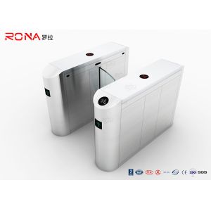 SUS 304 Waist Height Flap Barrier Gate Turnstile With Rfid Card Access Control