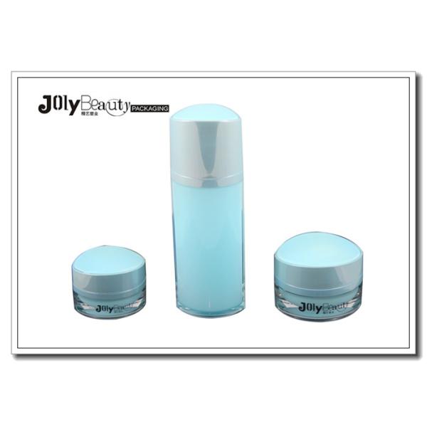 Luxury Oval Acrylic Cosmetic Jars And Bottles For Lotion / Cream