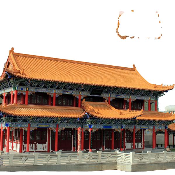 Yellow roof decoration Chinese temple ceramic roof tiles