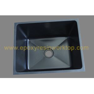Rectangular black epoxy undermount counter top sinks for hospital