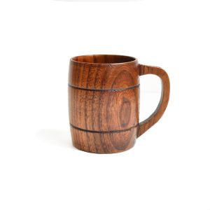 380mL Handmade Wooden Beer Mug Jujube Eco Friendly Coffee Cups