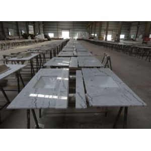 China Popular Statuario Marble Tiles , Modern White Marble Vanity Countertops on sale