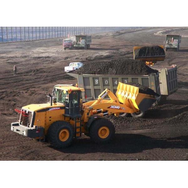 Electromagnet Positioning Front End Wheel Loader , Dual Pump Heavy Wheel Loader