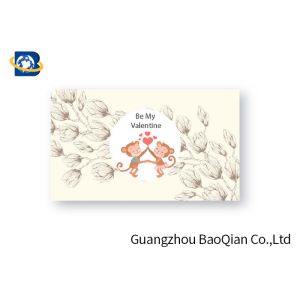 Plsatic PET / PP 3D Lenticular Card Customized 3D Animal Love Card Printing