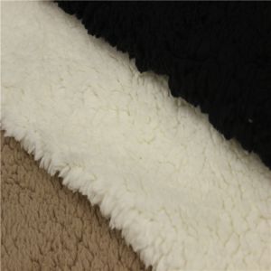 Solid Color Warm Sherpa Fabric By The Yard 220gsm For Hoodie