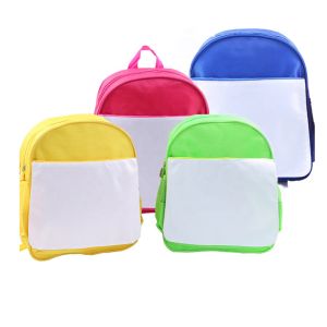 Quality Colored Sublimation Backpack Blanks Schoolbag For Kids With Detachable Printing Part Custom Sublimation Book Bags for sale