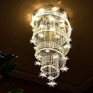 D50cm*H150cm Luxury Bead Curtains Crystal Pendant Light