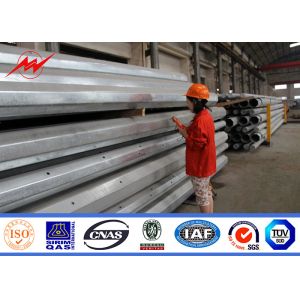 69KV 40FT HDG Steel Transmission Poles Galvanized For Philipine