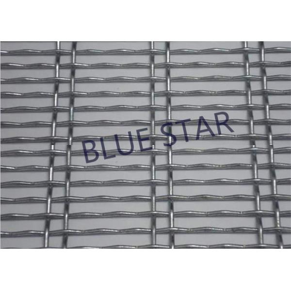 Long Slot Double Crimped Wire Mesh , Heavy Duty Wire Mesh Screen Abrasion Resistance