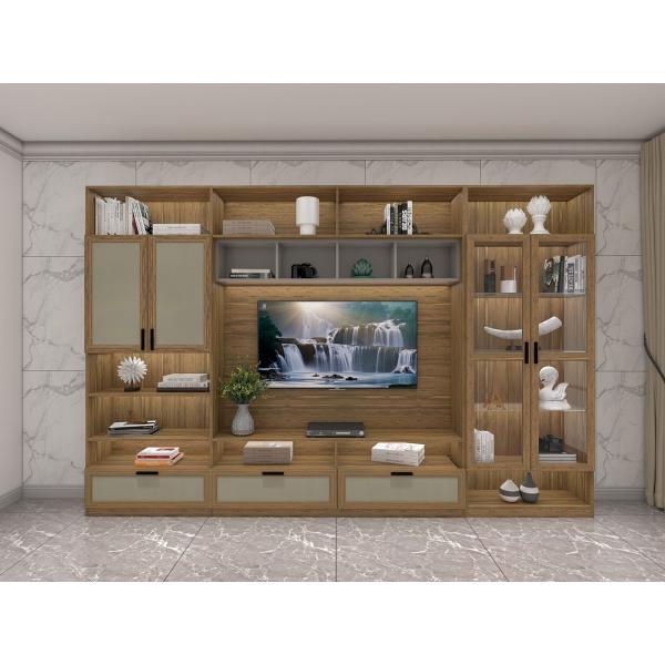 Integral Wall Cabinet Display Shelves And TV Floor Stand With tall made by china closet factory