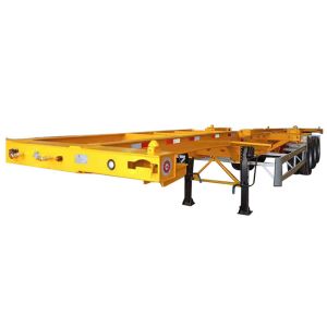 Fuwa Skeleton Container Semi Trailer 24V 13 Ton Flatbed Truck