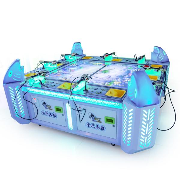 Realistic 3D Shooting Catch Fish Table Gambling Machine With Adjusting Fishhook