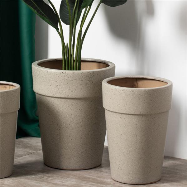 New arrival nordic speckle ceramic succulent planter home decor large indoor outdoor porcelain plant pots for with logo