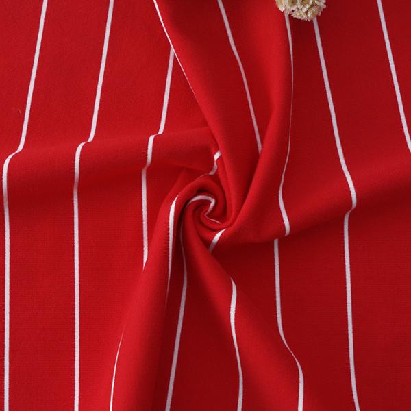 Lightweight Breathable Soft Striped Cotton Fabric For French Terry