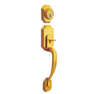 Polished Entry Hardware Sets With Brass Cylinder Customized Service