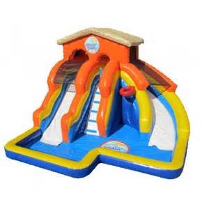 Buy giant outdoor kids inflatable summer pool water slide at wholesale prices