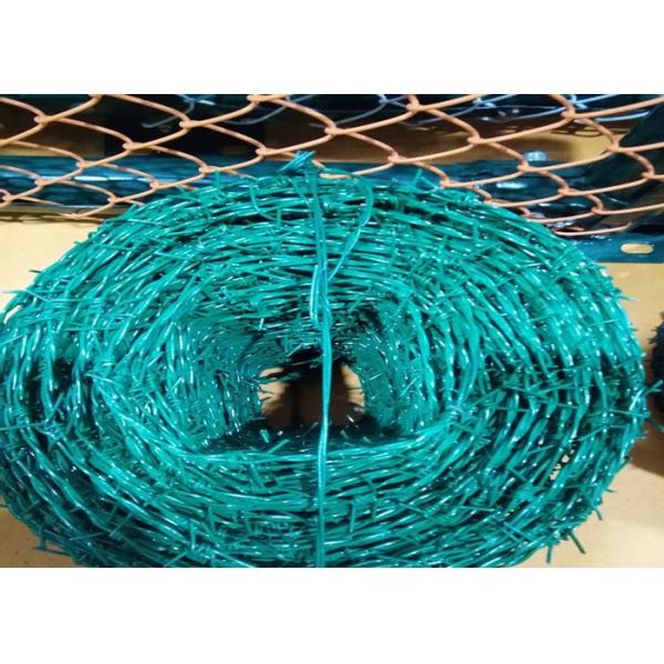 1.7mm * 1.7mm Hot Dip Galvanized Barbed Wire Fence For Middle East / Africa and South Africa