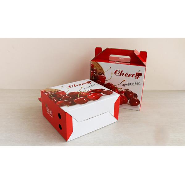 4 Color Printing Custom Corrugated Boxes 22X18X0.4 Cm For Fruit Packaging