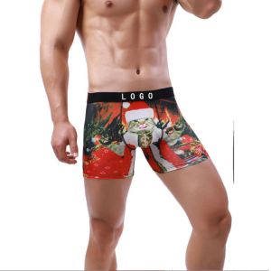 S-3XL Comfortable Mens Boxer Shorts Polyester Printing Patterns Gym Boxer Shorts