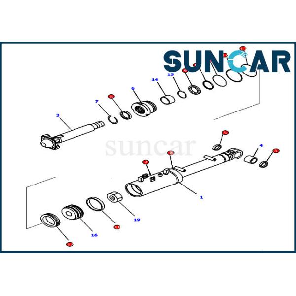 Buy 707-99-43390 Hydraulic Tilt Seal Repair Kit Dozer Sealing Parts For D65PX-17 D65EX-17 Komatsu at wholesale prices