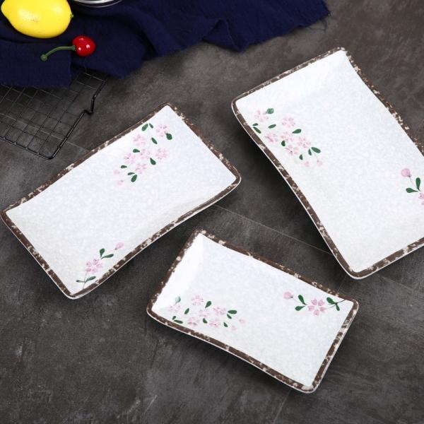 Rectangular Melamine Dinner Plates - Withstand Temperature -20C 120C for