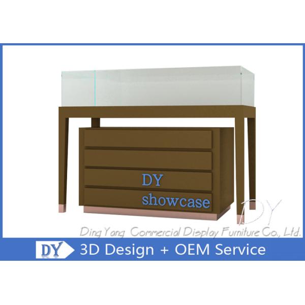 Buy Wood Jewelry Store Pedestal Showcase / Jewelry Counter Fixture at wholesale prices