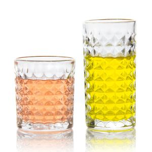 Double Wall Modern Drinking Glasses Scotch Tumbler Cups 11oz 310ml