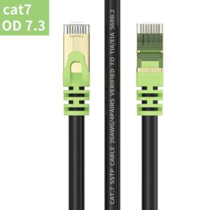 ROHS 26AWG Outdoor Cat 7 Ethernet Cable RJ45 Transmission Speed 10Gbps