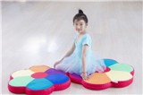 Rainbow Colors Flower Shape Meditation Mat Polyester Cotton Fabric Energetic Meditation Mat