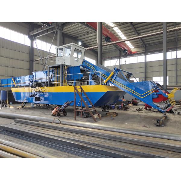 600mm Hydraulic Aquatic Weed Harvesting Machine Powered By Diesel Engine For Shallow Waters