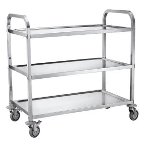 Instrument Trolley Lab Fittings Hospital Use Stainless Steel Trolley