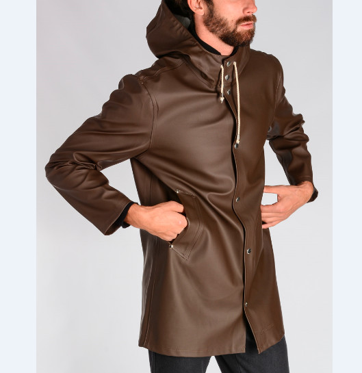 Buy Shenzhen factory custom mens long rubber raincoat with hood at wholesale prices