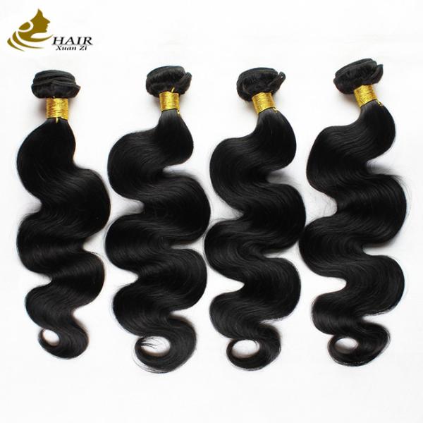 Buy Bleached 12A Virgin Human Hair Bundles 14 Inch Peruvian Weave at wholesale prices