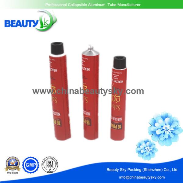 Colorful Collapsible aluminum Tube for Professional Hair color cream with 25mm