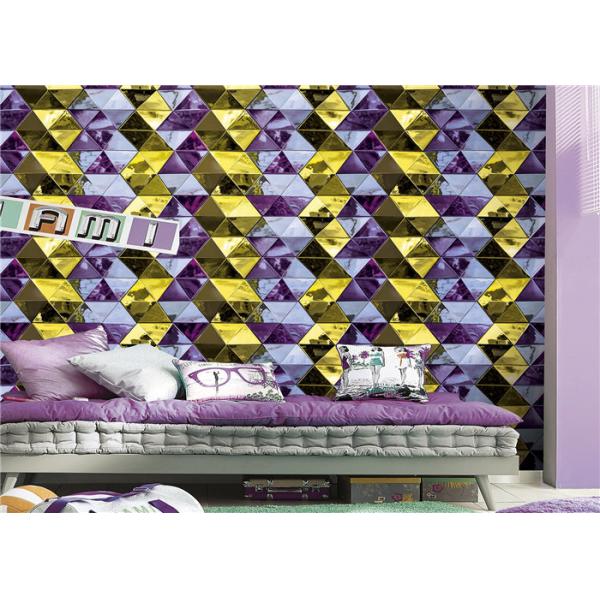 Buy Modern Geometric Wallpaper Washable Diamond Pattern For Lounge Room at wholesale prices