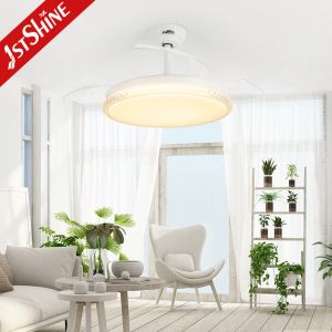 Acrylic Blades Invisible Ceiling Fan With Light / DC Motor Energy Saving