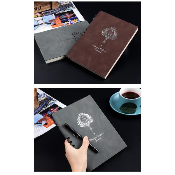 Custom Logo Hardcover Business Notebook with PU Leather Cover and 100 Sheets Notepad