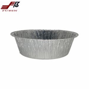 2400ml 90mic Food Preservation Round Foil Trays Chicken Baking Roasting