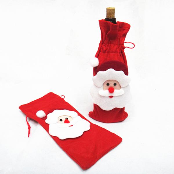 Buy Christmas santa bag for Red Wine Bottle Cover at wholesale prices