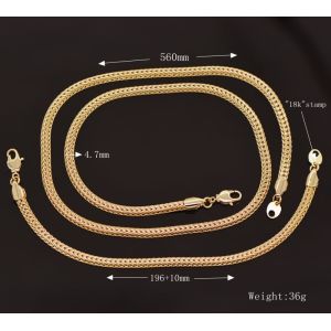Korean Fishbone chain New Trendy Suitable for men and women Jewelry 18K Real