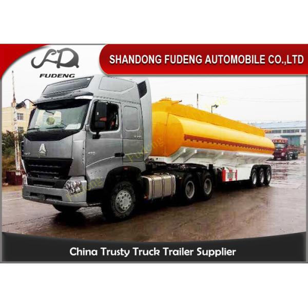 Buy 5mm , 6mm Thickness Fuel Tanker Semi Trailer Optional Compartment / Dimension at wholesale prices