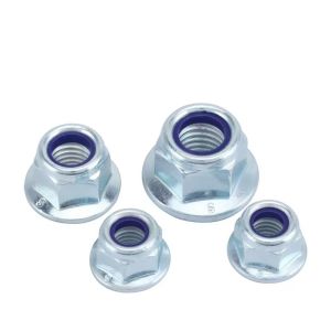 ISO7043 Grade8 M10 Zinc Plated Nylock Flange Nuts