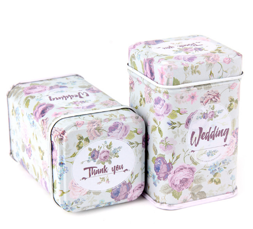 Wedding Souvenir Gift Packing Metal Tin Can For Candy Chocolate Tea Storage